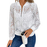 Casaquinho Cardigan Curto Renda