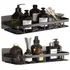 Casasonho Kit 2 Suporte Shampoo Sabonete Banheiro Adesivo Parede Box Luxo Cor Preto