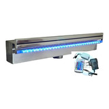 Cascata Inox Embutir Bico Polido 40cm Com Led Rgb 16 Cores 