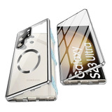Case 360º Luxo Metal + Para Samsung S22 S24 S23 Ultra Fe +