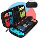 Case Capa Para Nintendo Switch Oled   Capa Protetora Para Nintendo Switch Oled Com 11 Compartimentos 2 Zipers Bolsa Perfeita Para Viagens Estojo Bag De Proteção E Acessórios Para Nintendo Switch Oled