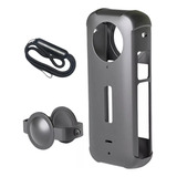 Case Capinha De Silicone Compatível Insta360 X3 Tampa Lente
