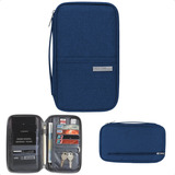 Case Organizador Passaporte Carteira Oxford Cor Azul Compact