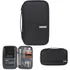 Case Organizador Passaporte Carteira Oxford Cor Preto Compact