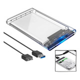 Case Para Hd Slim Externo Usb 3 0 Computador Ssd Hdd Sata 2 5 Notebook Pc Ps4 Transparente