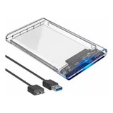 Case Para Hd Slim Externo Usb 3 0 Computador Ssd Hdd Sata 2 5 Notebook Pc Ps4 Transparente