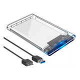 Case Para Hd Slim Externo Usb 3 0 Computador Ssd Hdd Sata 2 5 Notebook Pc Ps4 Xbox Transparente