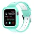 Case + Pulseira Sport Dual Color Compatível Apple Watch 44mm Cor Mintgreen/branco Largura 44 Mm