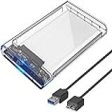 Case Transparente Para HD 2 5  USB 3 0  Transmissão 6Gbps  Compatível Com HDDs E SSDs   Máxima Performance E Design Moderno 