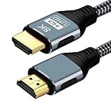 CASEPRO Cabo HDMI 2 1 Gold 8K 4k Ultra Full HD Premium  Nylon Trançado  Blindado  PS5  XBOX  TV  Monitor  2 Metros  3D  1080P 144Hz  2K 144Hz  4K 120Hz  8K 60Hz  Placa De Vídeo  144Hz  48Gbps