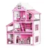 Casinha De Boneca Madeira Mdf Branca E Rosa 25 Móveis Oferta