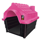 Casinha De Cachorro Cães Dog Número 5 Raças Médias Plástica Desmontável Mec Pet Rinopet N5 Cor Rosa