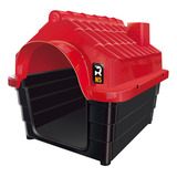Casinha De Cachorro Cães Dog Número 5 Raças Médias Plástica Desmontável Mec Pet Rinopet N5 Cor Vermelho