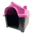 Casinha Pet Cachorros Cães Casa Plástico Resistente Tam. N3 Cor Rosa Desenho Liso