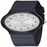 Casio Relógio Feminino Mq24-7b3ll Clássico Pulseira De Resina Preta, Branco, Relógio Analógico, Movimento De Quartzo
