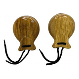 Castanholas Espanholas Madeira Clara 2 Pares Com 9 Cm