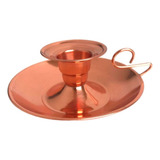 Castiçal Modelo Prato Em Cobre