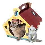 Cat House Casa Casinha De Papelão Para Gatos Toca Pet 
