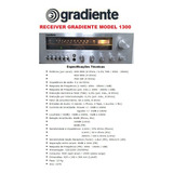 Catálogo / Folder : Receiver Gradiente Model 1300 # Novo Okm