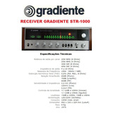 Catálogo / Folder : Receiver Gradiente Str-1000 # Novo Okm.
