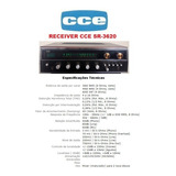 Catálogo / Folder: Receiver Cce Sr-3620 # Novo Okm.