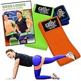 Cathe Boss Loops Booty Bands Set Of 3 & Cathe Glutes & Core Workout Dvd - Also Includes Cathe Travel Carry Case For Your Resistance Bands & Dvd • Boss Loops Are For Everybody • Take Them Anywhere