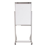 Cavalete Para Flip chart Magnético 100x70 Pês Alumínio Rodas Cor Branco