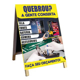 Cavalete Placa Banner Conserto