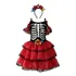 Caveira Mexicana Infantil Vestido Luxuoso E Acessório
