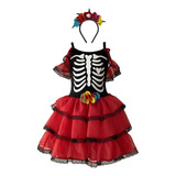 Caveira Mexicana Infantil Vestido