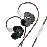CCA C10 Fones De Ouvido Intra Auriculares Com Fio  Fones De Ouvido Intra Auriculares Com Microfone  4BA 1DD 5 Drivers Intra Auriculares De Metal HiFi IEMs Com Placa Frontal De Liga De Zinco  Cabo