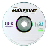 Cd-r Recordable Maxprint 1x-52x 80 Min 700 Mb - Pacote 50un