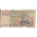 Cédula Antiga Da Argentina 100000 Pesos 1979 - 68234823 B