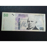 Cédula Argentina De 50 Pesos De 2013 Letra H Lote 942