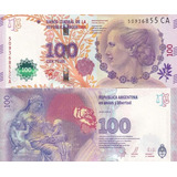Cédula Da Argentina- 100 Pesos 2016 Flor De Estampa