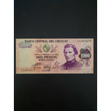 Cédula Estrangeira Antiga Do Uruguay Mil Pesos Fe Linda 