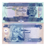 Cédula Fe Estrangeira 5 Dollars 2008 Ilhas Salomão