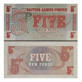 Cédula Fe Reino Unido 5 New Pence