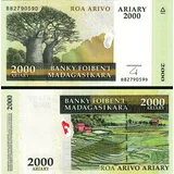 Cedula Madagascar 2 000