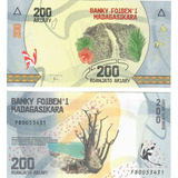 Cedula Madagascar 200 Ariary