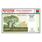 Cedula Madagascar 2000 Ariary