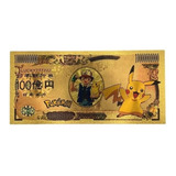 Cédula Nota Comemorativa Pokemon Pikachu 10 000 Yen