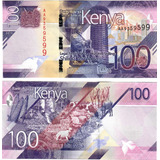 Cédula Quênia 100 Shillings Flor De Estampa