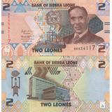 Cédula Serra Leoa 2 Leones Fe