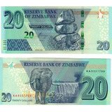 Cedula Zimbabwe 20 Dollars