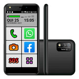 Celular Do Idoso 4g 32gb Dual Chip Letras Grandes Tela 5'