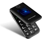 Celular Multilaser Flip Vita Duo Dual Chip P/ Idoso Cor Preto