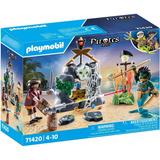 Cenário Caça Ao Tesouro 55 Peças De Pirates 71420 Playmobil