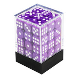 Central Dices Conjuntos 36 Dados D6 Opaco Roxo E Branco