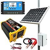 Central Elétrica Portátil   Kit Painel Solar Com Inversor E Painéis Solares   Energia Solar Completo Com Bateria E Inversor Para Barcos RV Casa Galpão Fazenda Littryee